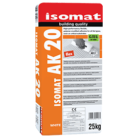 Κόλλα πλακιδίων Isomat AK-20 25kg ΛΕΥΚΗ